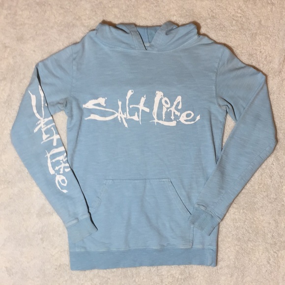 Salt Life Tops - Light Blue Salt Life Crew Neck Sweatshirt